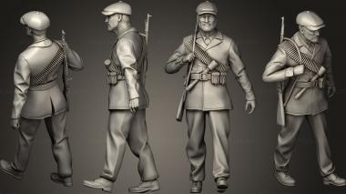 Military figurines partisans2 3d model